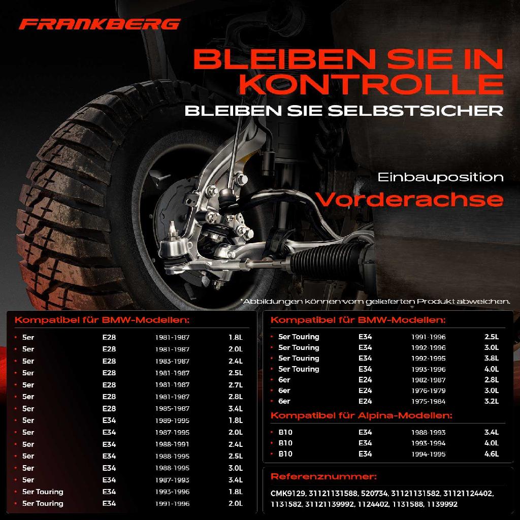 1x Querlenker Vorderachse für Alpina B10 E34 B10 Kombi BMW 5er E28 E34 5er Touring 6er E24 7er E32