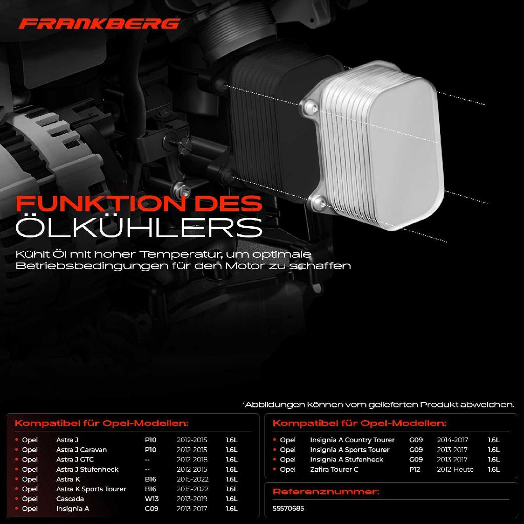 1x Ölkühler Motoröl für Opel Astra J Astra K Cascada W13 Insignia A G09 Zafira P12
