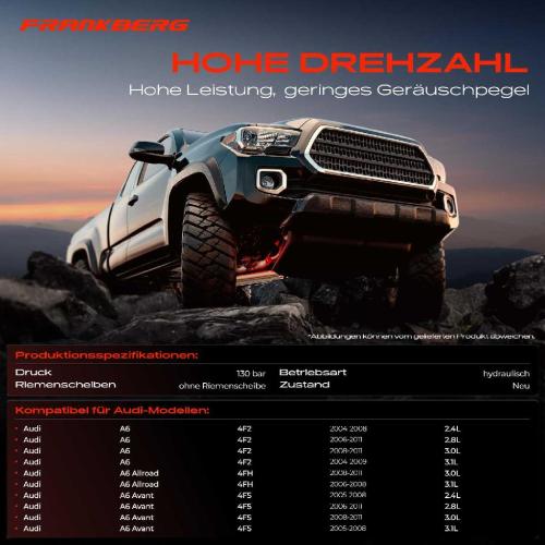 Frankberg 1x Servopumpe hydraulisch für Audi A6 4F2 A6 Allroad 4FH A6 Avant 2004-2011 Bild Frankberg 1x Servopumpe hydraulisch für Audi A6 4F2 A6 Allroad 4FH A6 Avant 2004-2011