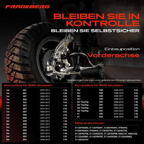 1x Querlenker Satz Vorderachse für BMW 1er Cabriolet E81 E87 E88 E82 E90 E93 E92 E91 E84 E89 2004-2016 Bild 1x Querlenker Satz Vorderachse für BMW 1er Cabriolet E81 E87 E88 E82 E90 E93 E92 E91 E84 E89 2004-2016