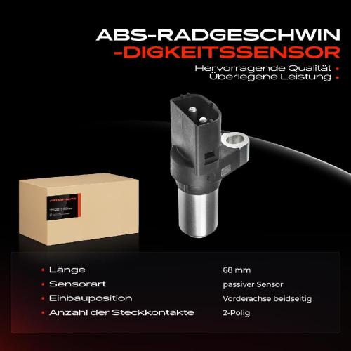 2x ABS Sensor Vorne für Volvo 850 Kombi C70 I Cabriolet Coupe S70 V70 2.0L 1991-2005 Bild 2x ABS Sensor Vorne für Volvo 850 Kombi C70 I Cabriolet Coupe S70 V70 2.0L 1991-2005