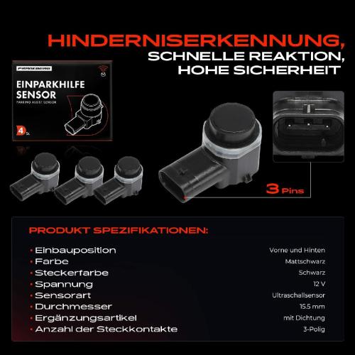 4x Parksensor PDC Sensor Vorne und Hinten für Jaguar X-Type X400 XK Cabriolet X150 Bild 4x Parksensor PDC Sensor Vorne und Hinten für Jaguar X-Type X400 XK Cabriolet X150