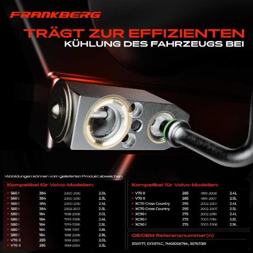1x Expansionsventil Klimaanlage für Volvo S60 I S80 I 184 V70 II P80 SW XC70 XC90 I Bild 1x Expansionsventil Klimaanlage für Volvo S60 I S80 I 184 V70 II P80 SW XC70 XC90 I