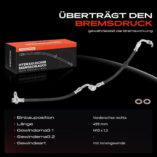 Frankberg 1x Bremsschlauch Bremsschläuche Vorderachse Rechts für Mazda MX-5 III 1.8L 2.0L 2005-2014 Bild Frankberg 1x Bremsschlauch Bremsschläuche Vorderachse Rechts für Mazda MX-5 III 1.8L 2.0L 2005-2014