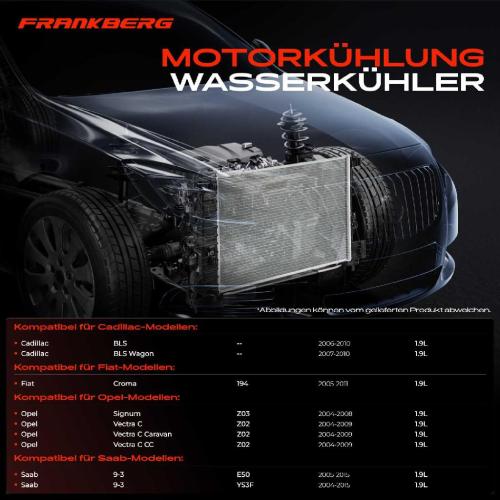 1x Kühler Wasserkühler Motorkühler für Opel Vectra C Fiat Croma Saab 9-3 Cadillac Bild 1x Kühler Wasserkühler Motorkühler für Opel Vectra C Fiat Croma Saab 9-3 Cadillac