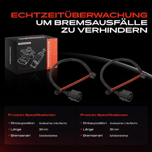 2x Warnkontakt Bremsbelagverschleiß Vorderachse für VW Touareg Porsche Panamera 2002-2016 Bild 2x Warnkontakt Bremsbelagverschleiß Vorderachse für VW Touareg Porsche Panamera 2002-2016