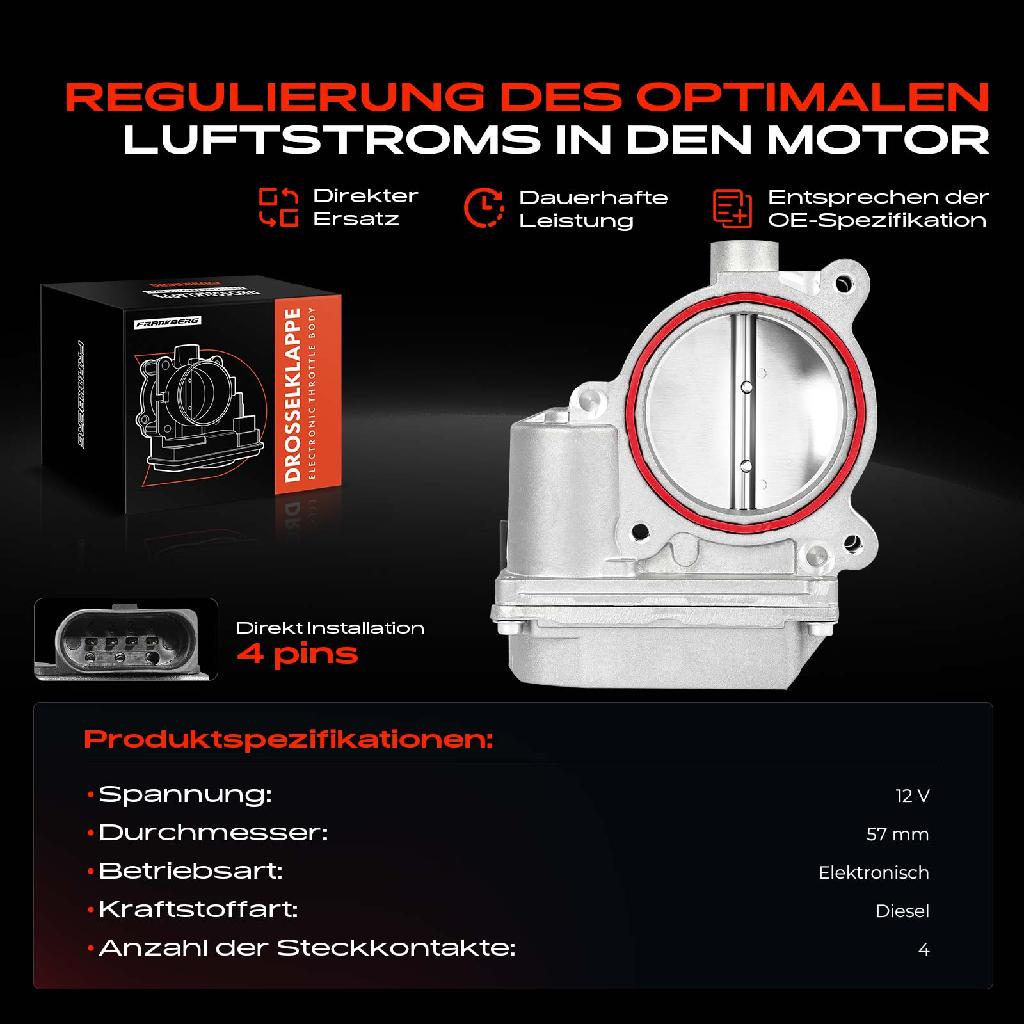 1x Drosselklappe Drosselklappenstutzen für VW Audi A4 8K B8 A5 A6 4F C6 A8 Q5 Q7