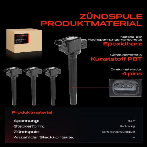 4x Zündmodul Zündspule für Toyota Auris E18 1.2L 2015-2018 Bild 4x Zündmodul Zündspule für Toyota Auris E18 1.2L 2015-2018