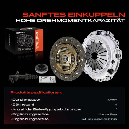 1x Kupplungssatz für Citroën C3 II SC C4 Cactus DS3 SA Peugeot 207 WA WC 207 SW WK 208 I CA CC 1.6L 1.2L 1.4L Bild 1x Kupplungssatz für Citroën C3 II SC C4 Cactus DS3 SA Peugeot 207 WA WC 207 SW WK 208 I CA CC 1.6L 1.2L 1.4L