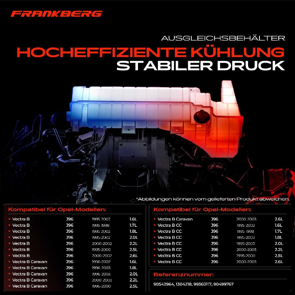 1x Ausgleichsbehälter Kühlmittelbehälter für Opel Vectra B CC Caravan J96 1995-2003