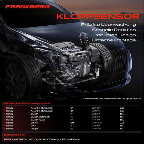 1x Klopfsensor Klopfgeber für Honda Accord IX CR-V IV RM Civic FK FB Insight ZE Bild 1x Klopfsensor Klopfgeber für Honda Accord IX CR-V IV RM Civic FK FB Insight ZE
