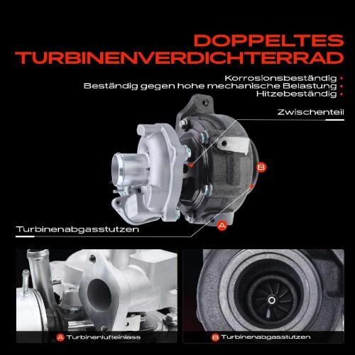 1x Abgasturbolader für Alfa Romeo Mito Chevrolet Aveo Schrägheck Stufenheck Fiat Doblo Cargo MPV Bild 1x Abgasturbolader für Alfa Romeo Mito Chevrolet Aveo Schrägheck Stufenheck Fiat Doblo Cargo MPV