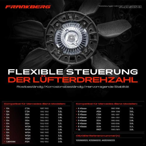 1x Lüfterkupplung Kühlerlüfte für Mercedes-Benz Benz W201 W124 W126 R107 A124 C124 Bild 1x Lüfterkupplung Kühlerlüfte für Mercedes-Benz Benz W201 W124 W126 R107 A124 C124