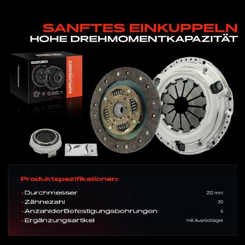 1x Kupplungssatz für Honda Civic VII Coupe EM2 Civic VII Stufenheck ES ET FR-V BE Stream RN 1.7L Bild 1x Kupplungssatz für Honda Civic VII Coupe EM2 Civic VII Stufenheck ES ET FR-V BE Stream RN 1.7L