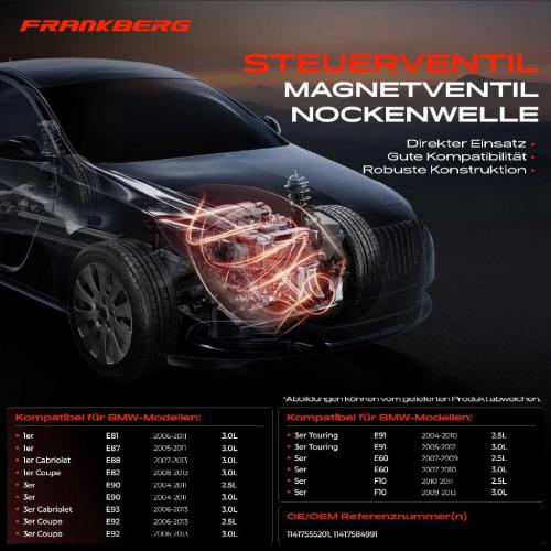 1x Steuerventil Nockenwellenverstellung für BMW E81 E87 130i E90 330i E60 525i Bild 1x Steuerventil Nockenwellenverstellung für BMW E81 E87 130i E90 330i E60 525i