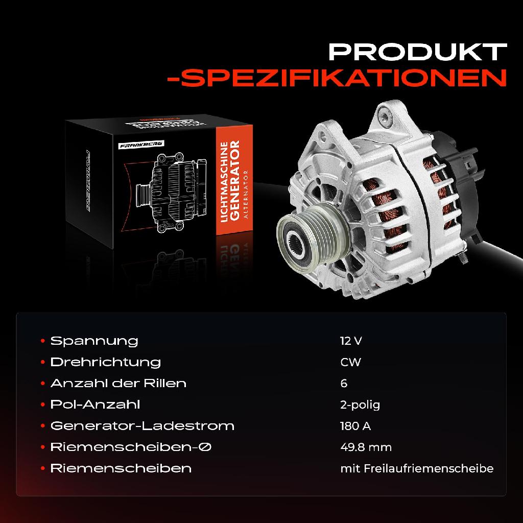 1x Lichtmaschine Generator für Mercedes-Benz W212 S212 C218 X218 W463 GLE SL