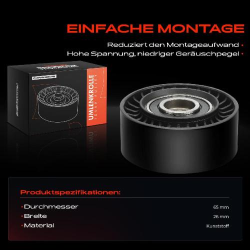1x Umlenkrolle Führungsrolle für VW Phaeton Audi A4 8K A6 Q5 Seat Exeo Bild 1x Umlenkrolle Führungsrolle für VW Phaeton Audi A4 8K A6 Q5 Seat Exeo