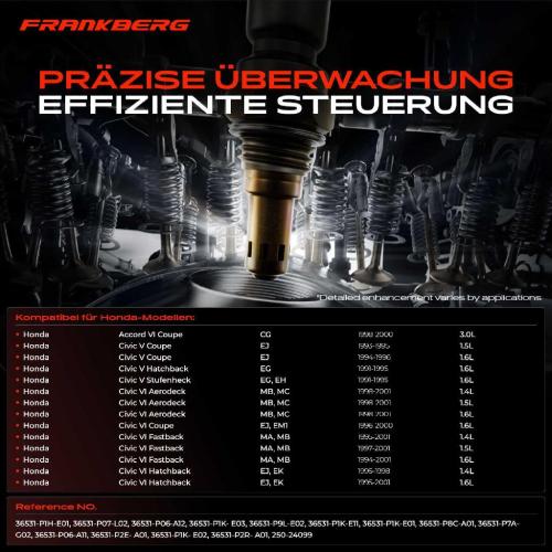 Frankberg 1x Lambdasonde Regelsonde Vor Katalysator für Honda Accord VI Civic V VI CRX III HR-V GH Logo GA3 Bild Frankberg 1x Lambdasonde Regelsonde Vor Katalysator für Honda Accord VI Civic V VI CRX III HR-V GH Logo GA3