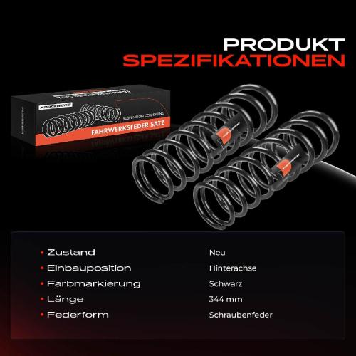 Frankberg 2x Fahrwerksfeder Hinterachse für Ford Fiesta 4 JA JB Fiesta JV Mazda 121 JASM JBSM 1995-2002 Bild Frankberg 2x Fahrwerksfeder Hinterachse für Ford Fiesta 4 JA JB Fiesta JV Mazda 121 JASM JBSM 1995-2002