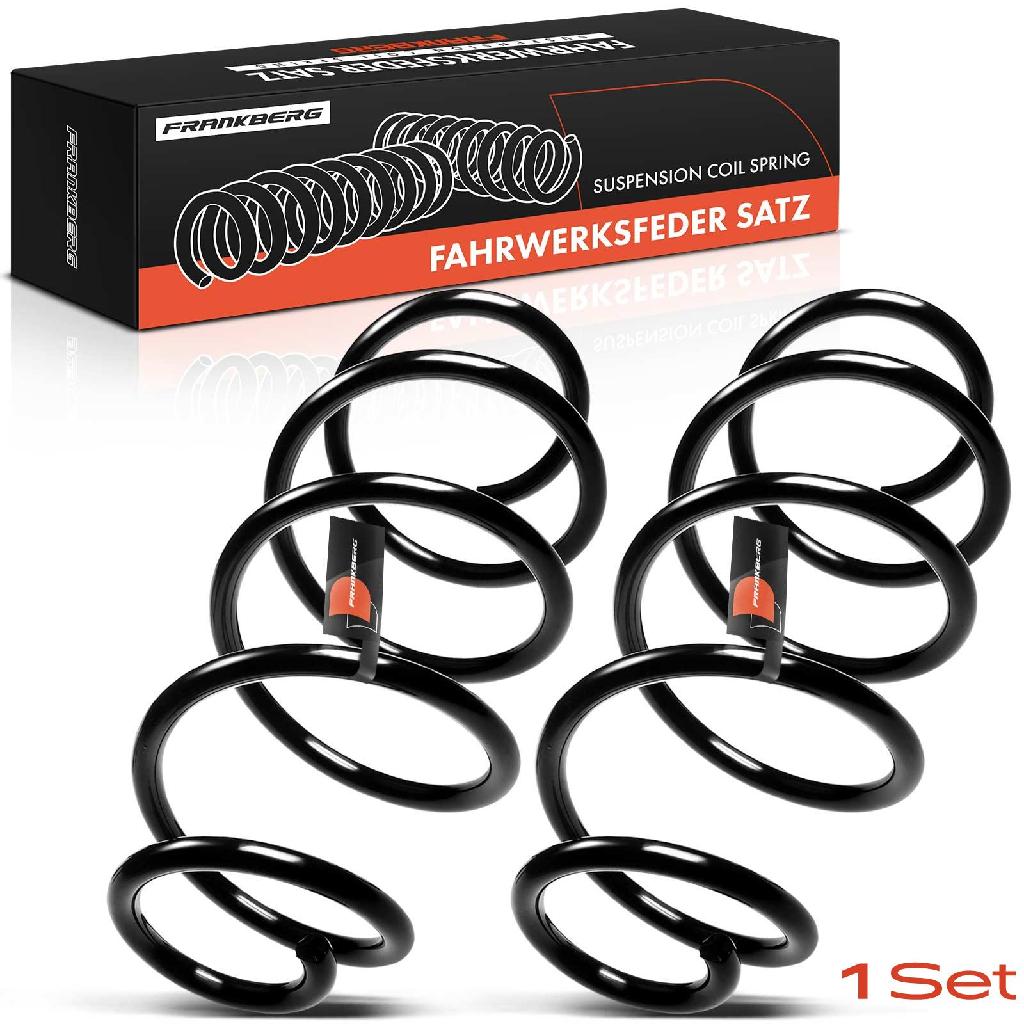 Frankberg 2x Fahrwerksfeder Vorderachse für VW Golf Polo Bora Beetle Seat Toledo Skoda Rapid Bj ab 2009