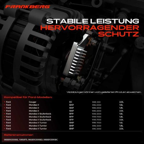 1x Lichtmaschinenregler Generatorregler für Ford Cougar EC Mondeo 2 Stufenheck BFP Bild 1x Lichtmaschinenregler Generatorregler für Ford Cougar EC Mondeo 2 Stufenheck BFP