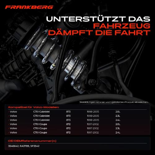 Frankberg 2x Fahrwerksfeder Vorderachse für Volvo C70 I Cabriolet 873 C70 I Coupe 872 1997-2005 Bild Frankberg 2x Fahrwerksfeder Vorderachse für Volvo C70 I Cabriolet 873 C70 I Coupe 872 1997-2005