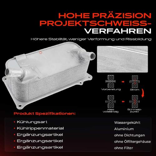 1x Ölkühler Motoröl für Porsche Cayenne 9PA 4.8L 2007-2010 Bild 1x Ölkühler Motoröl für Porsche Cayenne 9PA 4.8L 2007-2010