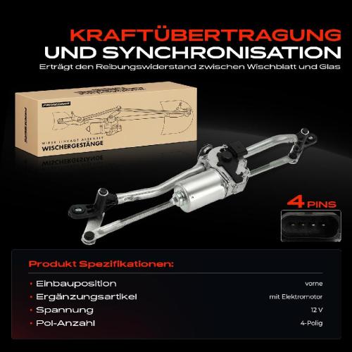 Frankberg 1x Wischerarm Scheibenwischer Vorne für Skoda Fabia II Combi 545 Roomster Bild Frankberg 1x Wischerarm Scheibenwischer Vorne für Skoda Fabia II Combi 545 Roomster