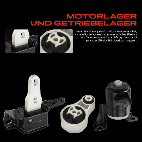 1x Motorlager Getriebelagerlager Drehmomentstützlager Vorne und Hinten für Ford Fiesta 6 1.6L 2008-2017 Bild 1x Motorlager Getriebelagerlager Drehmomentstützlager Vorne und Hinten für Ford Fiesta 6 1.6L 2008-2017
