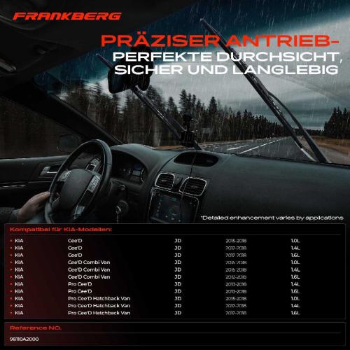 Frankberg 1x Wischermotor Scheibenwischermotor Vorne für KIA Cee'D Combi Van JD Pro Cee'D Bild Frankberg 1x Wischermotor Scheibenwischermotor Vorne für KIA Cee'D Combi Van JD Pro Cee'D