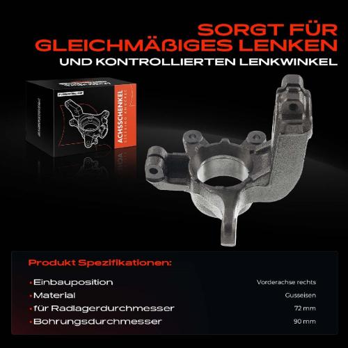 1x Achsschenkel Radaufhängung Vorderachse Rechts für Ford Fiesta V Van JH JD Fusion JU Bild 1x Achsschenkel Radaufhängung Vorderachse Rechts für Ford Fiesta V Van JH JD Fusion JU