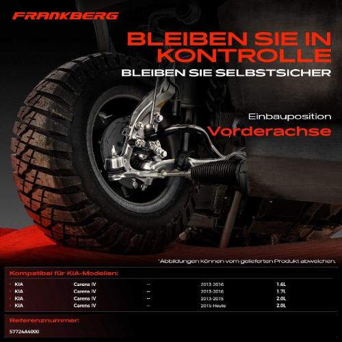 Frankberg 2x Spurstange Vorderachse für KIA Carens IV 1.6L 1.7L 2.0L Bj ab 2013 Bild Frankberg 2x Spurstange Vorderachse für KIA Carens IV 1.6L 1.7L 2.0L Bj ab 2013