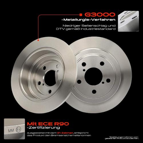 Frankberg 2x Bremsscheiben Hinterachse für Subaru Forester Impreza Coupe Station Wagon Stufenheck Legacy II Bild Frankberg 2x Bremsscheiben Hinterachse für Subaru Forester Impreza Coupe Station Wagon Stufenheck Legacy II
