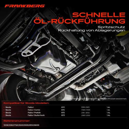 Frankberg 1x Ölwanne Motorölwanne für Skoda Fabia I Combi Praktik Stufenheck 6Y 1.4L 1999-2003 Bild Frankberg 1x Ölwanne Motorölwanne für Skoda Fabia I Combi Praktik Stufenheck 6Y 1.4L 1999-2003
