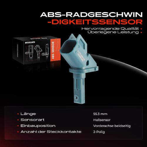 Frankberg 1x ABS Sensor Vorderachse beidseitig für Ford C-Max Focus II Cabriolet Stufenheck Turnier Mondeo IV Bild Frankberg 1x ABS Sensor Vorderachse beidseitig für Ford C-Max Focus II Cabriolet Stufenheck Turnier Mondeo IV