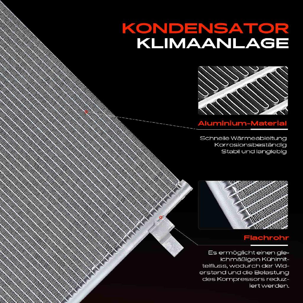 1x Kondensator Klimaanlage für Audi A4 8D2 8D5 VW Passat 3B2 3B5 1.9L 2.5L