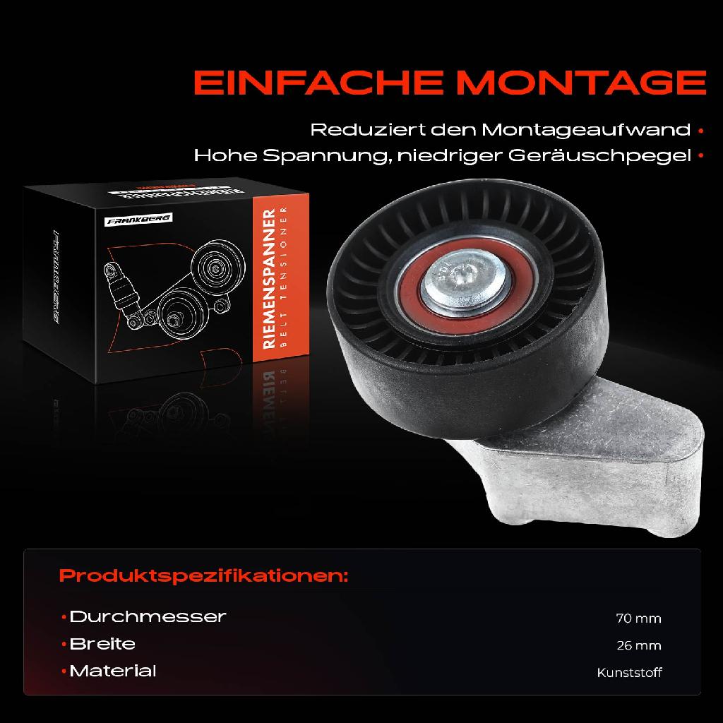 1x Spannrolle Riemenspanner für BMW 7er E65 E66 E67 735i 745i 760i 2001-2008