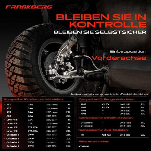 2x Lagerbuchse Vorderachse für Audi R8 Citroën C4 Aircross C-Crosser Enterprise Mitsubishi Peugeot 4007 Bild 2x Lagerbuchse Vorderachse für Audi R8 Citroën C4 Aircross C-Crosser Enterprise Mitsubishi Peugeot 4007