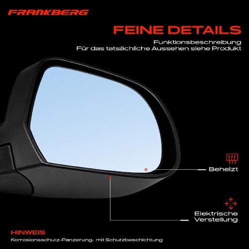 Frankberg 1x Außenspiegel Rechts für Dacia Duster Kasten HS 1.5L 1.6L 2010-2013 Bild Frankberg 1x Außenspiegel Rechts für Dacia Duster Kasten HS 1.5L 1.6L 2010-2013