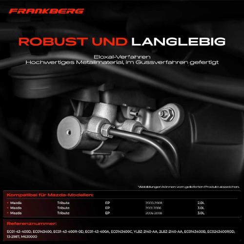 1x Hauptbremszylinder Bremszylinder für Mazda Tribute EP 2000-2008 2.0L 3.0L Bild 1x Hauptbremszylinder Bremszylinder für Mazda Tribute EP 2000-2008 2.0L 3.0L