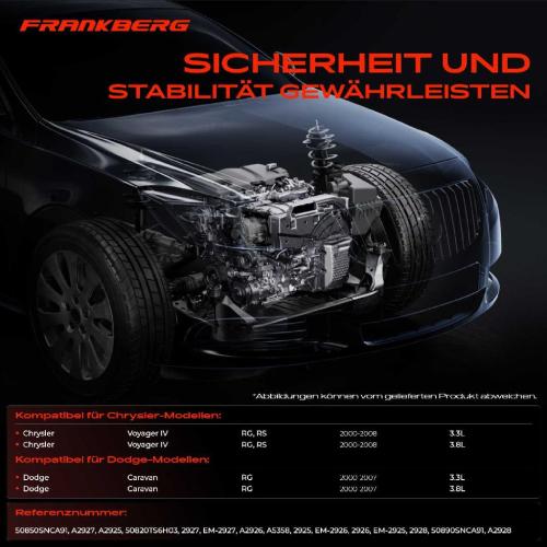 2x Motorlager Getriebelagerlager Vorne und Hinten für Chrysler Voyager IV Dodge Caravan RG Bild 2x Motorlager Getriebelagerlager Vorne und Hinten für Chrysler Voyager IV Dodge Caravan RG