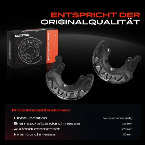 2x Ankerblech Bremsscheibe Vorderachse Beidseitig für VW Polo Seat Ibiza IV Toledo IV Skoda Fabia Bild 2x Ankerblech Bremsscheibe Vorderachse Beidseitig für VW Polo Seat Ibiza IV Toledo IV Skoda Fabia