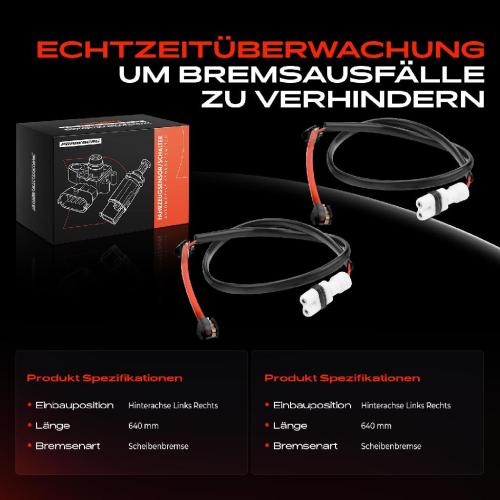 2x Warnkontakt Bremsbelagverschleiß Hinterachse für Porsche 928 5.0L 5.4L 1988-1995 Bild 2x Warnkontakt Bremsbelagverschleiß Hinterachse für Porsche 928 5.0L 5.4L 1988-1995