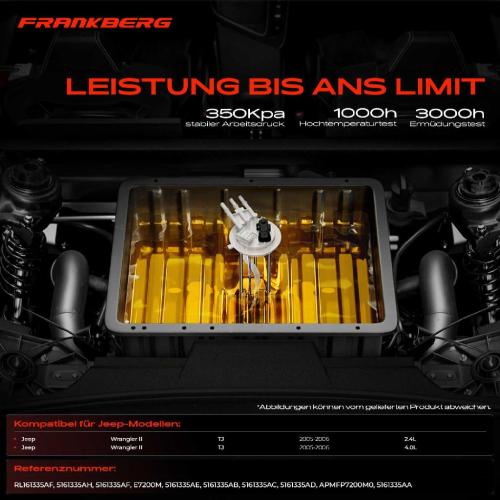 1x Kraftstoffpumpe für Jeep Wrangler II TJ 2.4L 4.0L 2005-2006 Bild 1x Kraftstoffpumpe für Jeep Wrangler II TJ 2.4L 4.0L 2005-2006