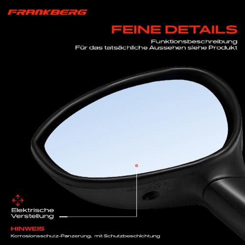 Frankberg 1x Außenspiegel Links für Fiat 500 C 595 695 595C 695C 312 Bild Frankberg 1x Außenspiegel Links für Fiat 500 C 595 695 595C 695C 312