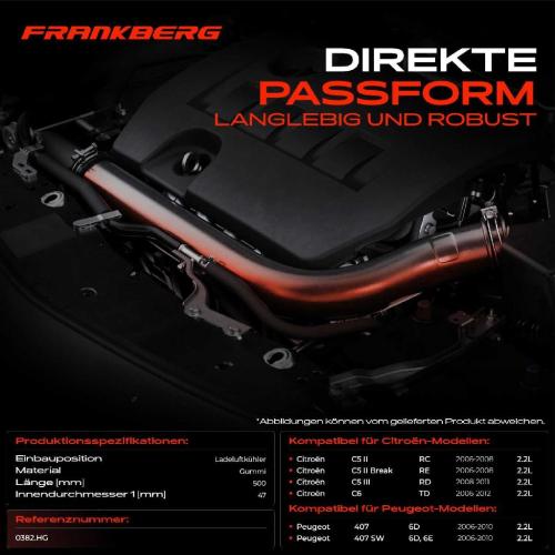 1x Kühlerschlauch Turboschlauch für Citroën C5 II RC C5 II Break RE C5 III RD C6 TD Peugeot 407 6D Bild 1x Kühlerschlauch Turboschlauch für Citroën C5 II RC C5 II Break RE C5 III RD C6 TD Peugeot 407 6D