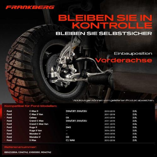 Frankberg 2x Spurstange Vorderachse für Ford C-Max II Van Galaxy Grand Kuga Mondeo V Stufenheck S-Max Bild Frankberg 2x Spurstange Vorderachse für Ford C-Max II Van Galaxy Grand Kuga Mondeo V Stufenheck S-Max