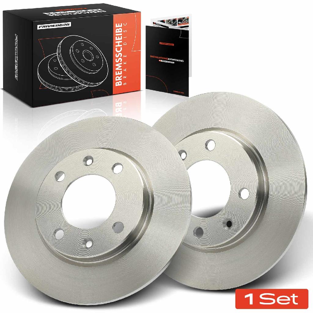 Frankberg 2x Bremsscheiben Hinterachse für Peugeot 106 II 206 CC Schrägheck Stufenheck SW 306 Cabriolet