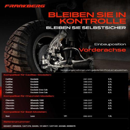 1x Querlenker Satz Vorderachse für Cadillac Escalade Crew Cab Pick-up Silverado 1500 Crew Cab Pick-up Bild 1x Querlenker Satz Vorderachse für Cadillac Escalade Crew Cab Pick-up Silverado 1500 Crew Cab Pick-up