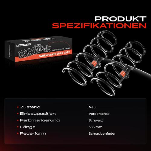 Frankberg 2x Fahrwerksfeder Vorderachse f r VW Golf 17 155 Jetta 16 Polo 86CF Scirocco 53 53B 1974-1994 Bild Frankberg 2x Fahrwerksfeder Vorderachse f r VW Golf 17 155 Jetta 16 Polo 86CF Scirocco 53 53B 1974-1994